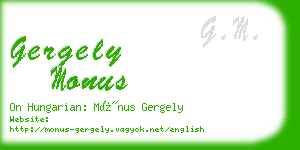 gergely monus business card